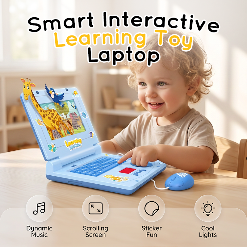 💻 50% OFF NOW! 🧸 Interactive Toy Laptop – Lights, sounds & educational games – Fosters creativity & motor skills through play 🎵