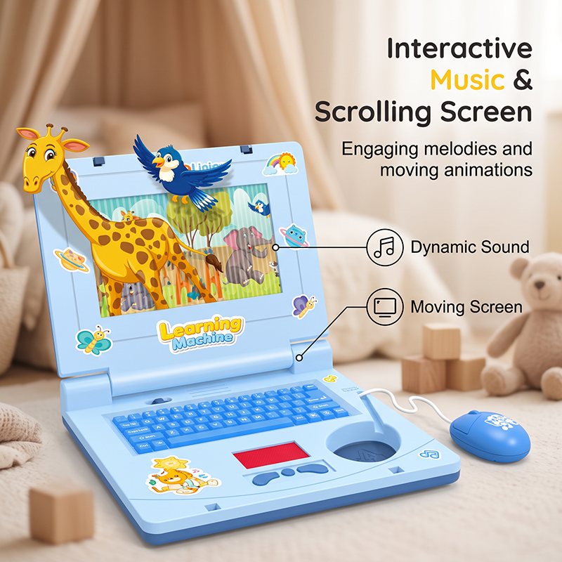 💻 50% OFF NOW! 🧸 Interactive Toy Laptop – Lights, sounds & educational games – Fosters creativity & motor skills through play 🎵