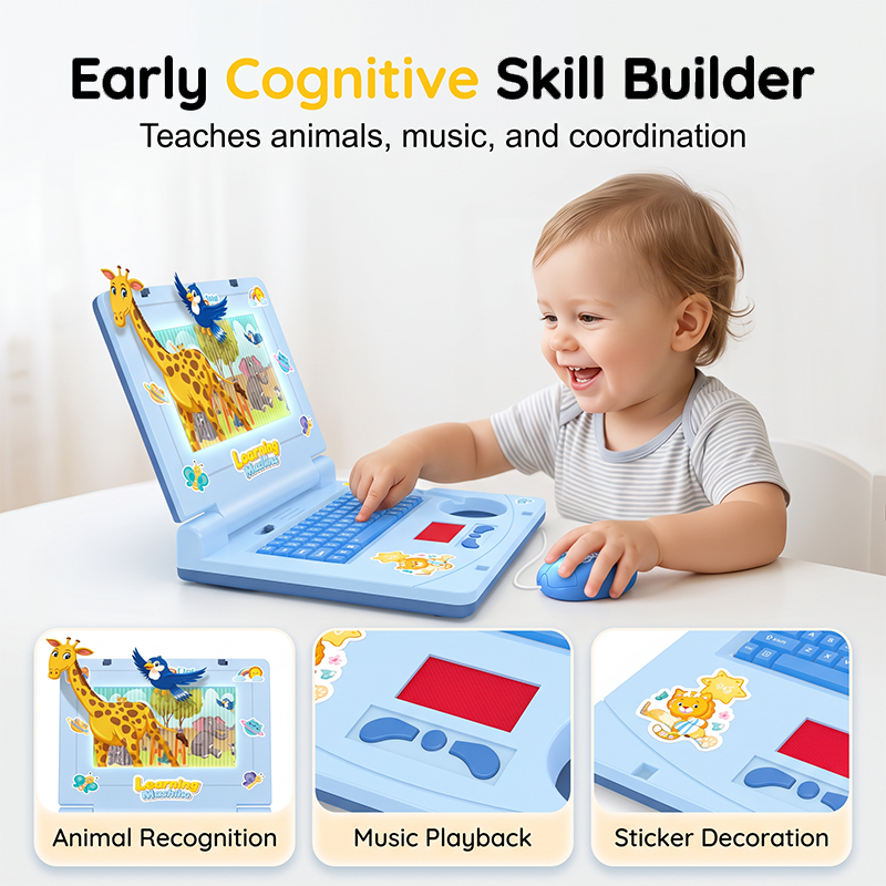 💻 50% OFF NOW! 🧸 Interactive Toy Laptop – Lights, sounds & educational games – Fosters creativity & motor skills through play 🎵