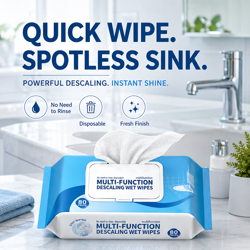 🔥Amazing Offer Buy 3 Get 2 Free！💦Wipe clean instantly, cleans everything！✨️Multi-function Bathroom Descaling Cleaning Wipes