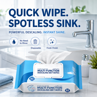 🔥Amazing Offer Buy 3 Get 2 Free！💦Wipe clean instantly, cleans everything！✨️Multi-function Bathroom Descaling Cleaning Wipes