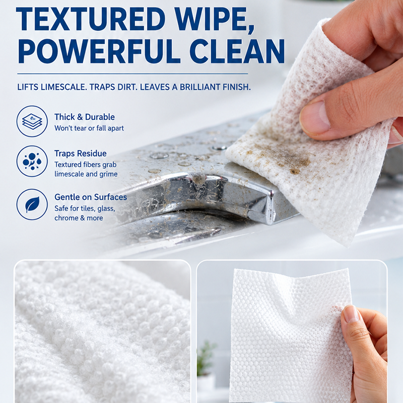 🔥Amazing Offer Buy 3 Get 2 Free！💦Wipe clean instantly, cleans everything！✨️Multi-function Bathroom Descaling Cleaning Wipes