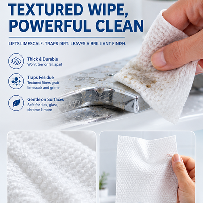 🔥Amazing Offer Buy 3 Get 2 Free！💦Wipe clean instantly, cleans everything！✨️Multi-function Bathroom Descaling Cleaning Wipes