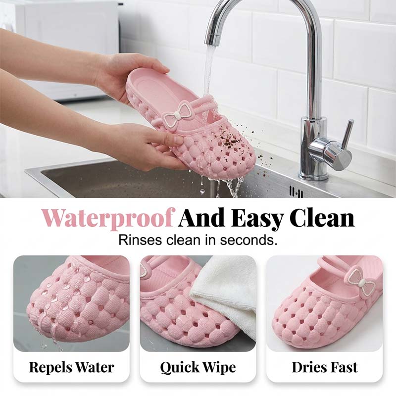 📢 🎀LAST DAY SALE – ONLY ￡12.99‼️👡Breathable Bow Mules | Stylish Soft Slip‑On Mule Shoes✨