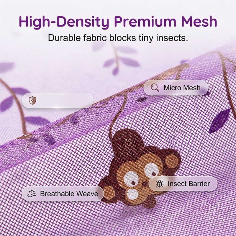 Anti-Mosquito Mesh Door with Monkey Pattern