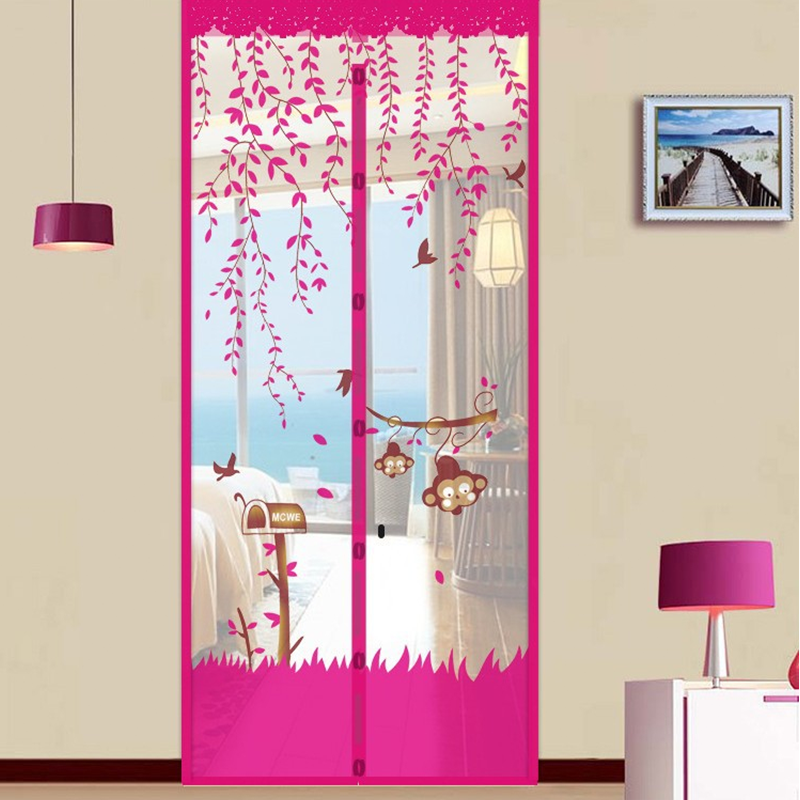 Anti-Mosquito Mesh Door with Monkey Pattern