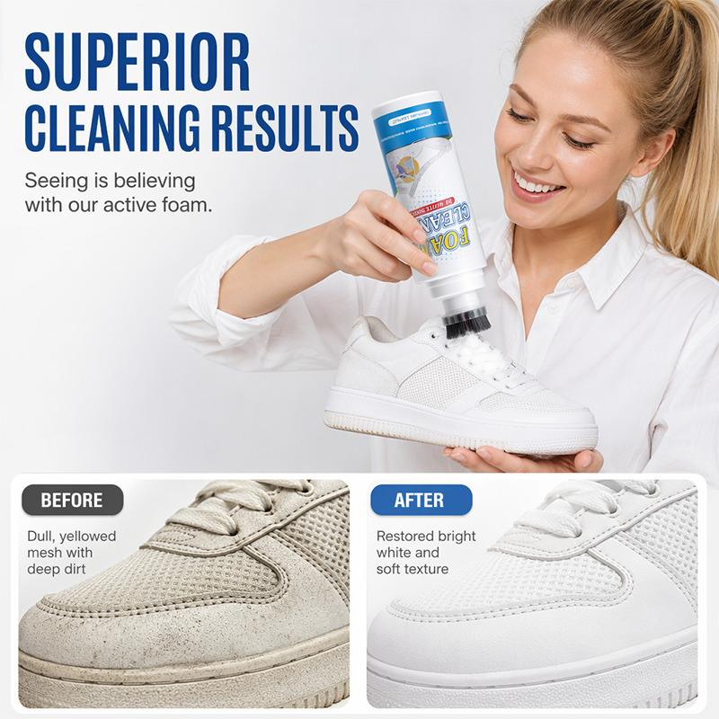 🔥Limited Time Promotion 50% OFF🔥Rinse-Free Foam Cleaner with Built-In Brush