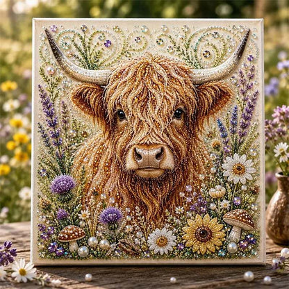 🏆 Last Day Special Price £9.98🦉💛 Highland Cow Pearl Art DIY Kit – Relaxing DIY Craft to Create Stunning Coastal Artwork (📦Buy 4 Free Shipping)