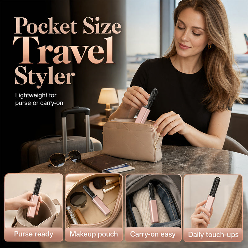⏳🔥Limited Offer 50% OFF✨Portable Wireless Mini Hair Styler with Comb – More Volume & A Naturally Full Look
