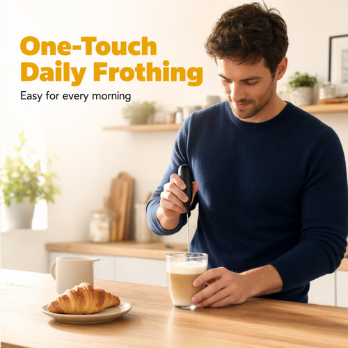 Handheld Electric Milk Frother and Coffee Stirrer