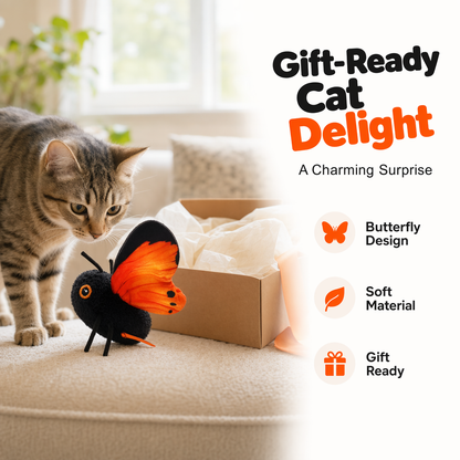 🐱 LIMITED-TIME 50% OFF! Smart Sensing Automatic Flapping Butterfly Cat Toy, Interactive Electric Pet Play Toy