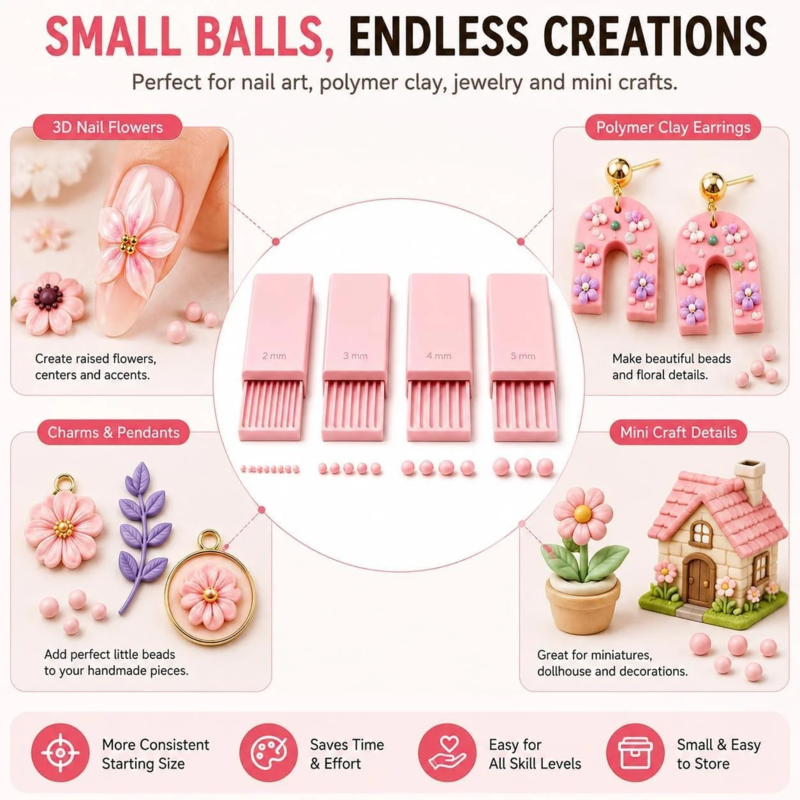 3D Printed Mini Clay Ball Maker Set