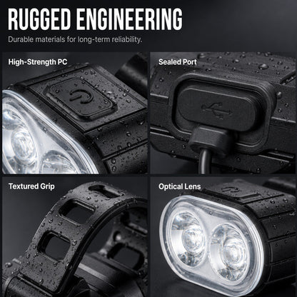 📢📢50% OFF !! ⏰USB Rechargeable Bike Light Set