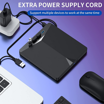 External DVD Drive USB 3.0 & Type-C CD Burner