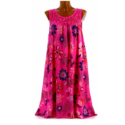 💕LAST DAY SALE ONLY ￡10.99!!💕Women's Elegant Sleeveless Floral Dress