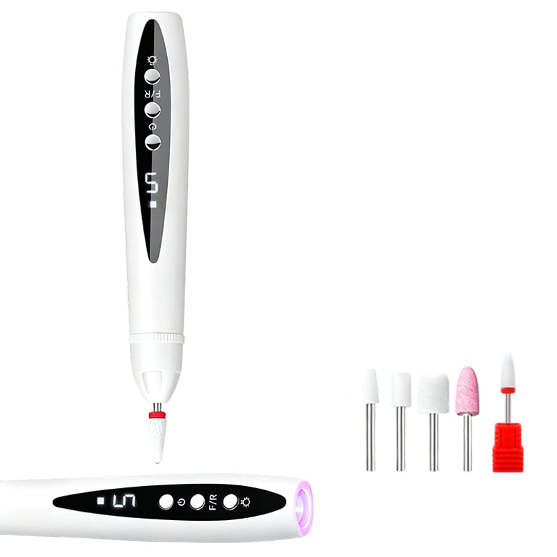 ⏰🎉Limited-time Offer: 50% OFF!🎉—2-in-1 Electric Nail Drill with UV Gel Light Portable Manicure Pedicure Kit