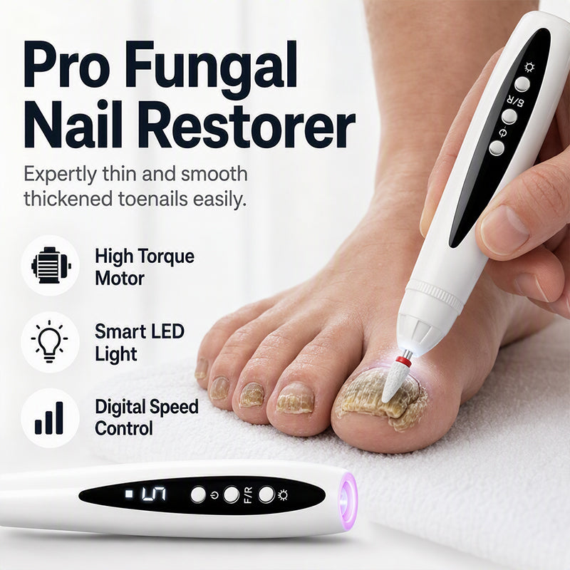 ⏰🎉Limited-time Offer: 50% OFF!🎉—2-in-1 Electric Nail Drill with UV Gel Light Portable Manicure Pedicure Kit