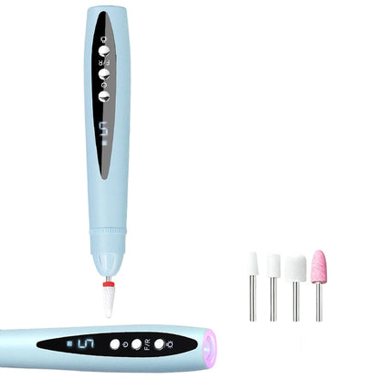 ⏰🎉Limited-time Offer: 50% OFF!🎉—2-in-1 Electric Nail Drill with UV Gel Light Portable Manicure Pedicure Kit