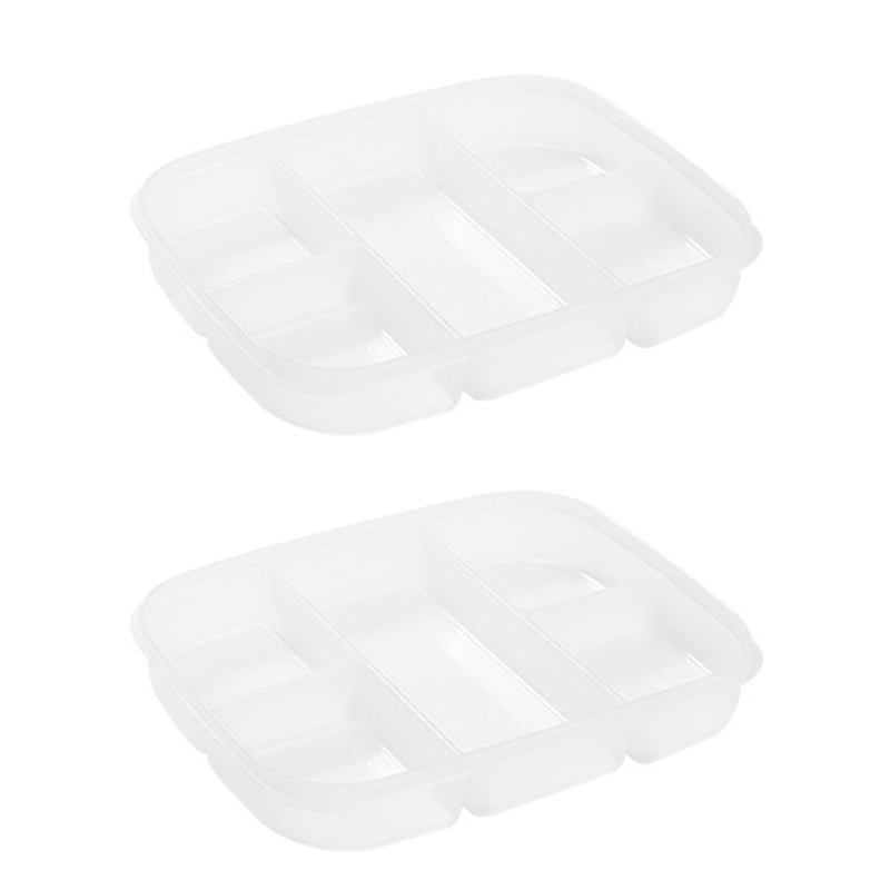 Multi-Section Food Storage Container with Lid