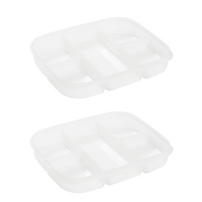 Multi-Section Food Storage Container with Lid