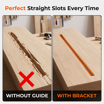 📢📢50% OFF !! ⏰Aluminum Alloy Wood Router Slotting Bracket Guide Tool