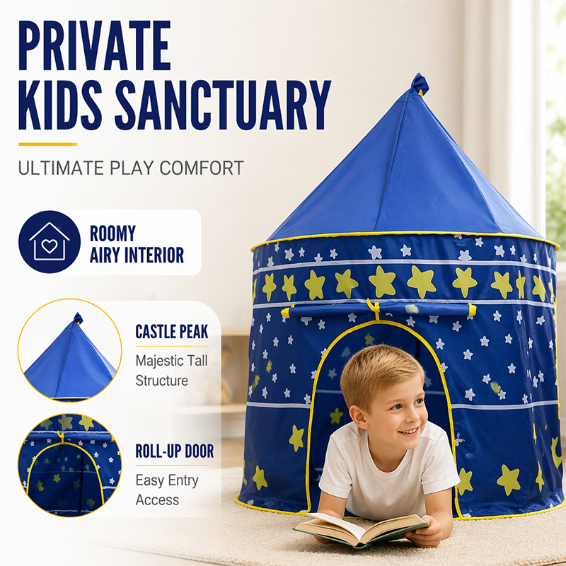 Kids Play Tent With Roll-up Door 